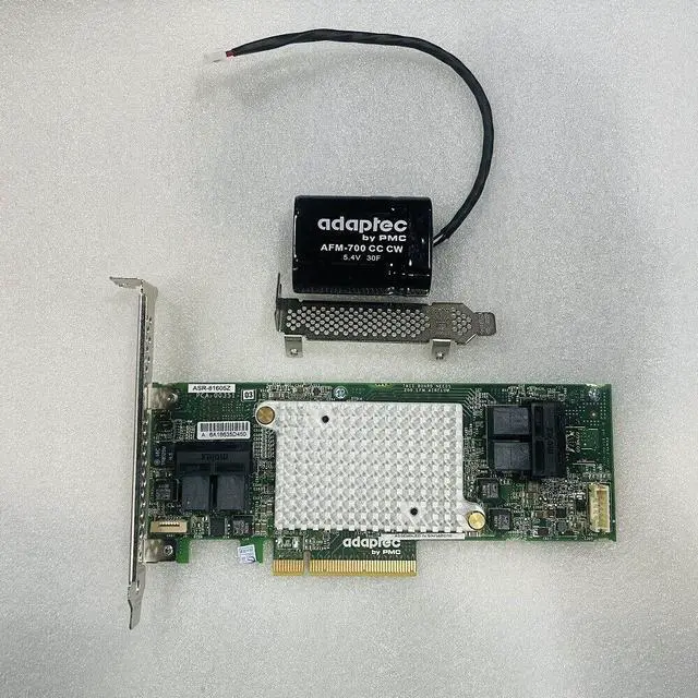 Alt view image 2 of 3 - Adaptec ASR-81605Z SAS RAID CONTROLLER 1G CARD 12GB +AFM-700CC battery