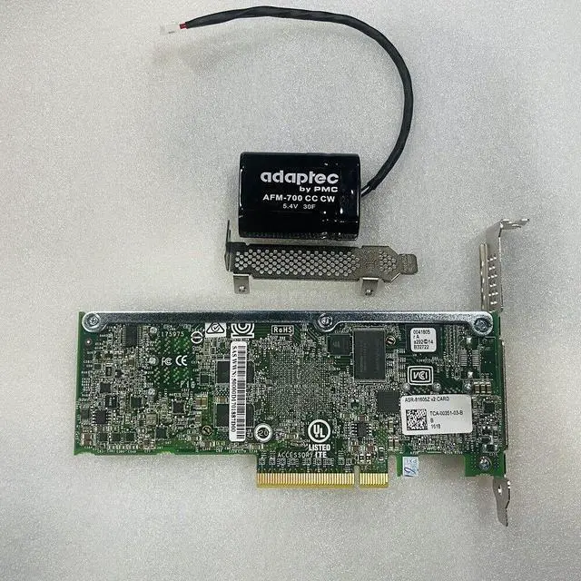 Alt view image 3 of 3 - Adaptec ASR-81605Z SAS RAID CONTROLLER 1G CARD 12GB +AFM-700CC battery