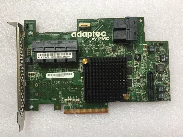 Alt view image 2 of 3 - Adaptec ASR-72405 1GB Cache 6Gb/s SAS SATA PCIe Gen 3 RAID Controller card
