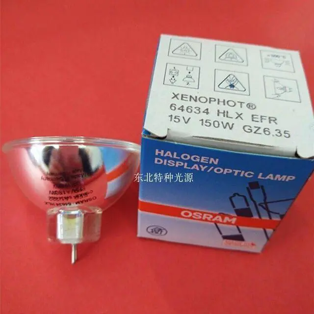 Alt view image 4 of 5 - OSRAM Halogen Lamp 64634 HLX EFR 15V150W GZ6.35 Gastroscope Microscope Lamp Bulb