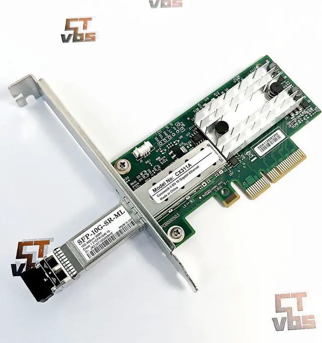 Alt view image 3 of 5 - Mellanox MCX311A-XCAT ConnectX-3 EN 10G Ethernet 10GbE SFP+ PCIe NIC LC Cable