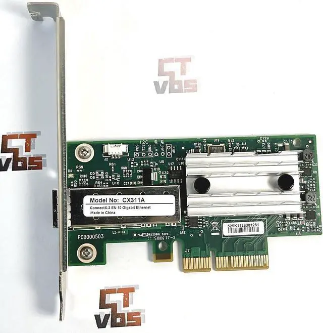 Alt view image 2 of 5 - Mellanox MCX311A-XCAT ConnectX-3 EN 10G Ethernet 10GbE SFP+ PCIe NIC LC Cable