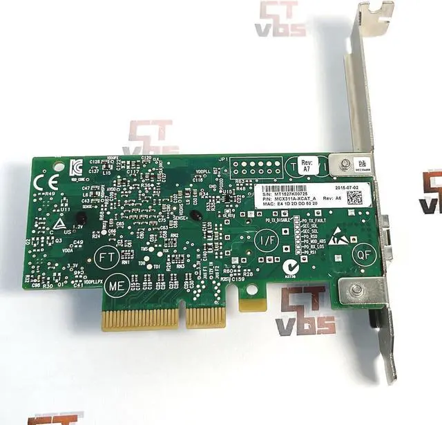 Alt view image 5 of 5 - Mellanox MCX311A-XCAT ConnectX-3 EN 10G Ethernet 10GbE SFP+ PCIe NIC LC Cable