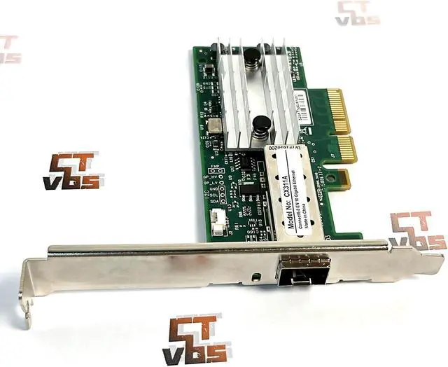 Alt view image 3 of 3 - Mellanox MCX311A-XCAT ConnectX-3 EN 10G Ethernet 10GbE SFP+ PCIe NIC w/2 Bracket
