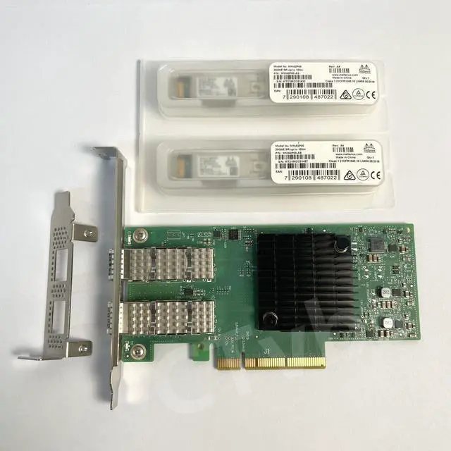 Alt view image 2 of 2 - Mellanox MCX4121A-ACAT ConnectX®-4 Lx 25GbE Dual-Port SFP28 PCIe3.0x8 MMA2P00-AS
