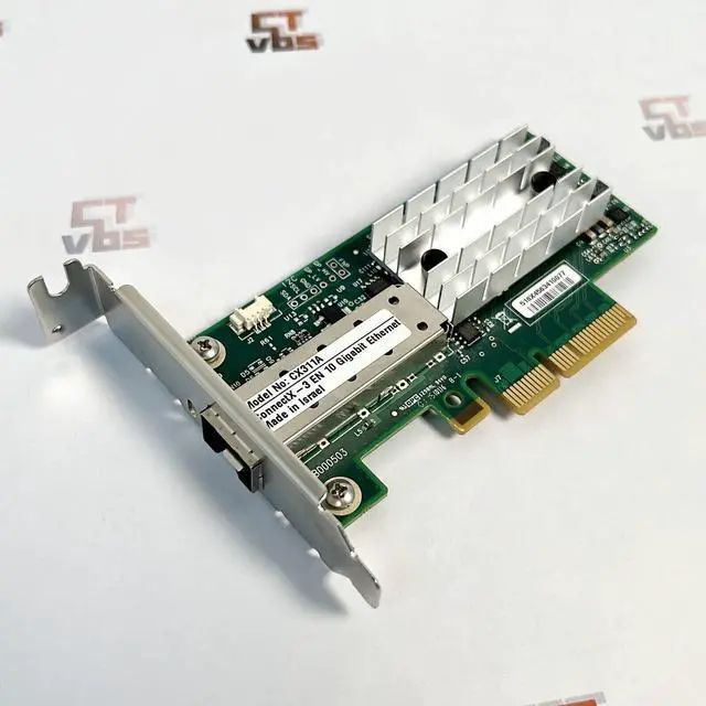 Alt view image 3 of 5 - MCX311A-XCAT Mellanox ConnectX-3 EN 10G Ethernet 10GbE SFP+ PCIe NIC F&S Bracket