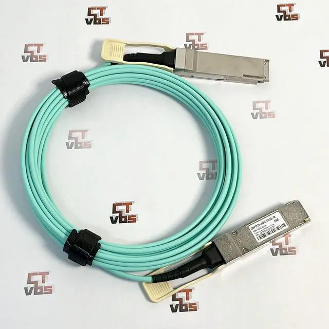 Alt view image 2 of 5 - QSFP-100G-AOC-IB 5M Active Optic Cable w/ Transceiver Mellanox Compatible 850nm