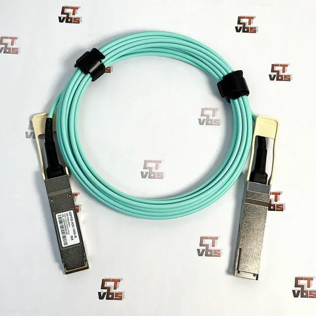 Alt view image 5 of 5 - QSFP-100G-AOC-IB 5M Active Optic Cable w/ Transceiver Mellanox Compatible 850nm