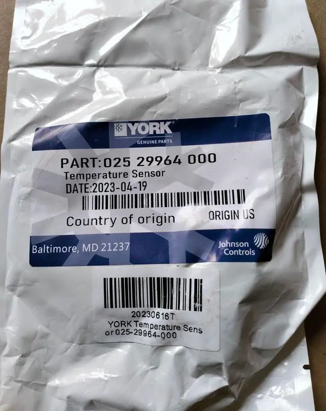 Main image of For YORK Temperature Sensor 025-29964-000 Temperature Probe