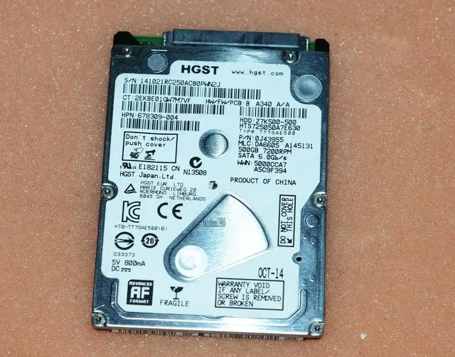 Alt view image 2 of 4 - HGST HTS725050A7E630 500GB Laptop Hard Drives 7200RPM 7mm 2.5" SATA
