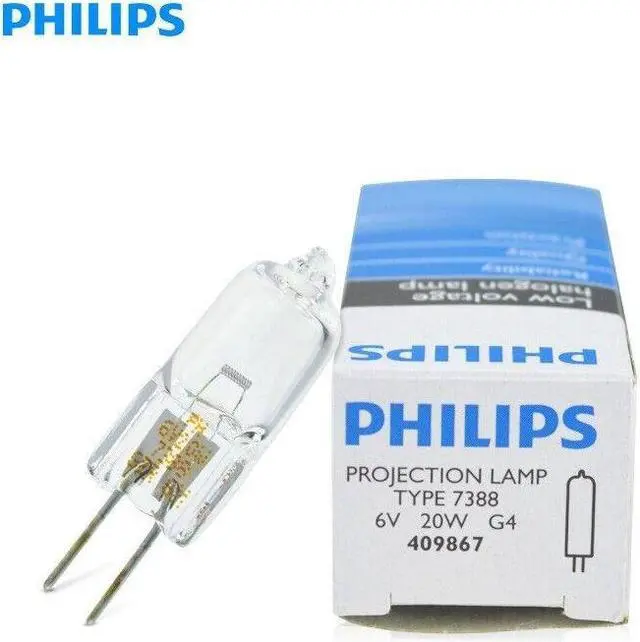 Alt view image 2 of 5 - PHILIPS 7388 ESB 6V20W G4 Projection Lamp Olympus CX21 CX22 CH20 Microscope Bulb