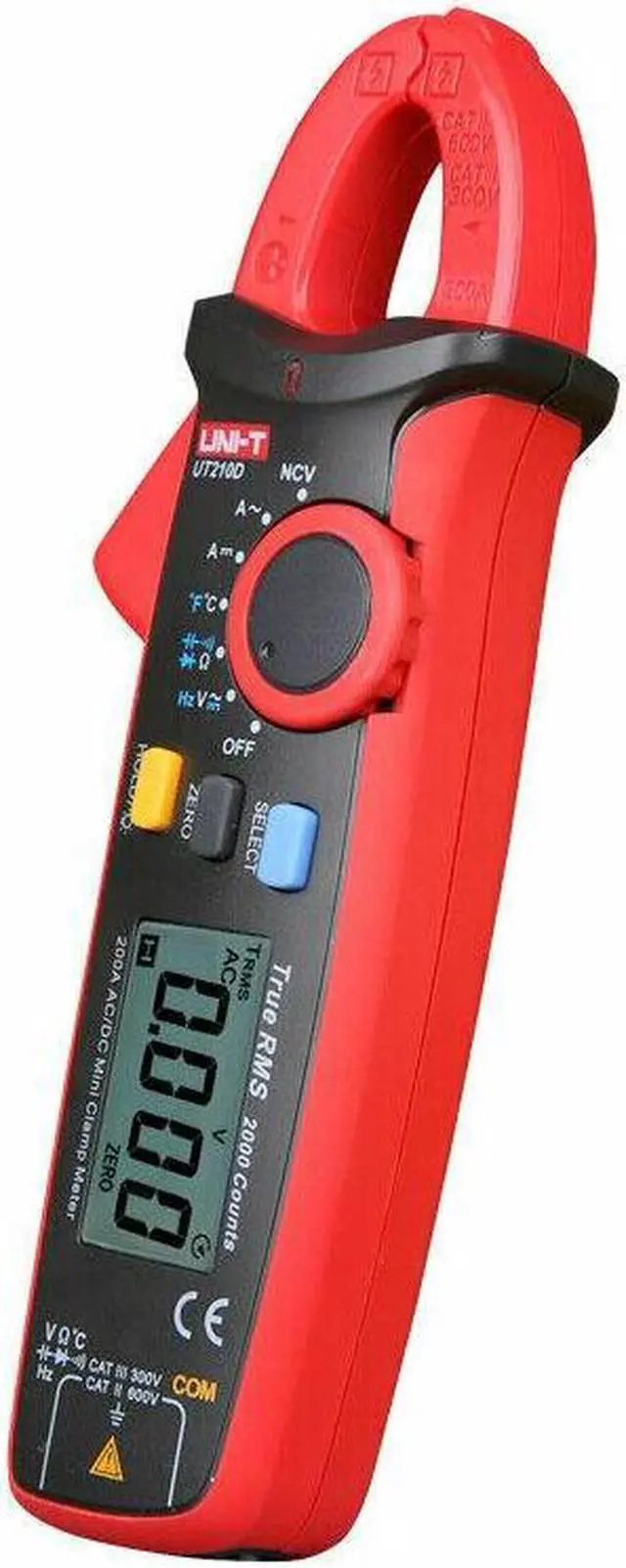 Alt view image 3 of 6 - UNI-T UT210D Clamp Meter AC/DC Current Voltage Digital Multimeter Temp Tester