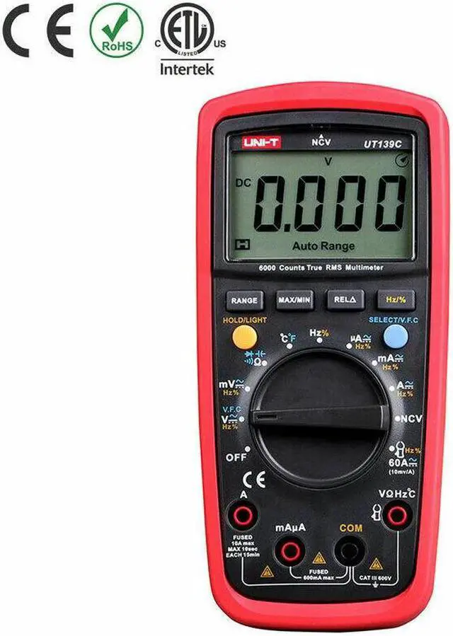 Alt view image 2 of 5 - UNI-T UT139C True RMS LCD Digital Auto Range Multimeter AC/DC Teste Meter New K