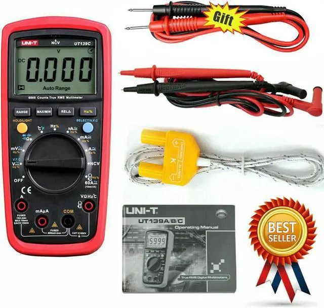 Main image of UNI-T UT139C True RMS LCD Digital Auto Range Multimeter AC/DC Teste Meter New K