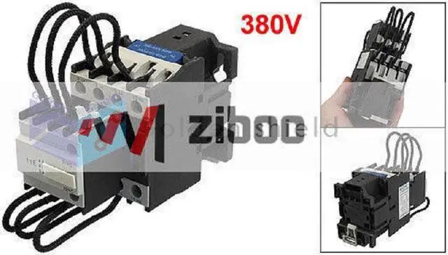 Alt view image 2 of 2 - CJ19-32 3 Pole 1NO Switch Over Capacitor AC Contactor 380V Coil 32AmpKd