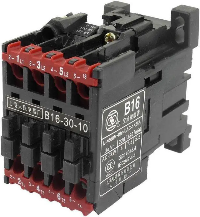 Main image of B16-30-10 3 Pole 3NO Mounting Rail AC Contactor Coil 110V 50Hz 35mmKd