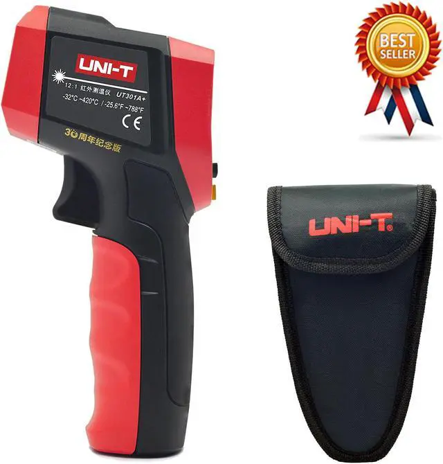 Main image of UNI-T UT301A+ 12:1 Infrared IR Laser Thermometer Temperature Gun -32°C~420°C Kd