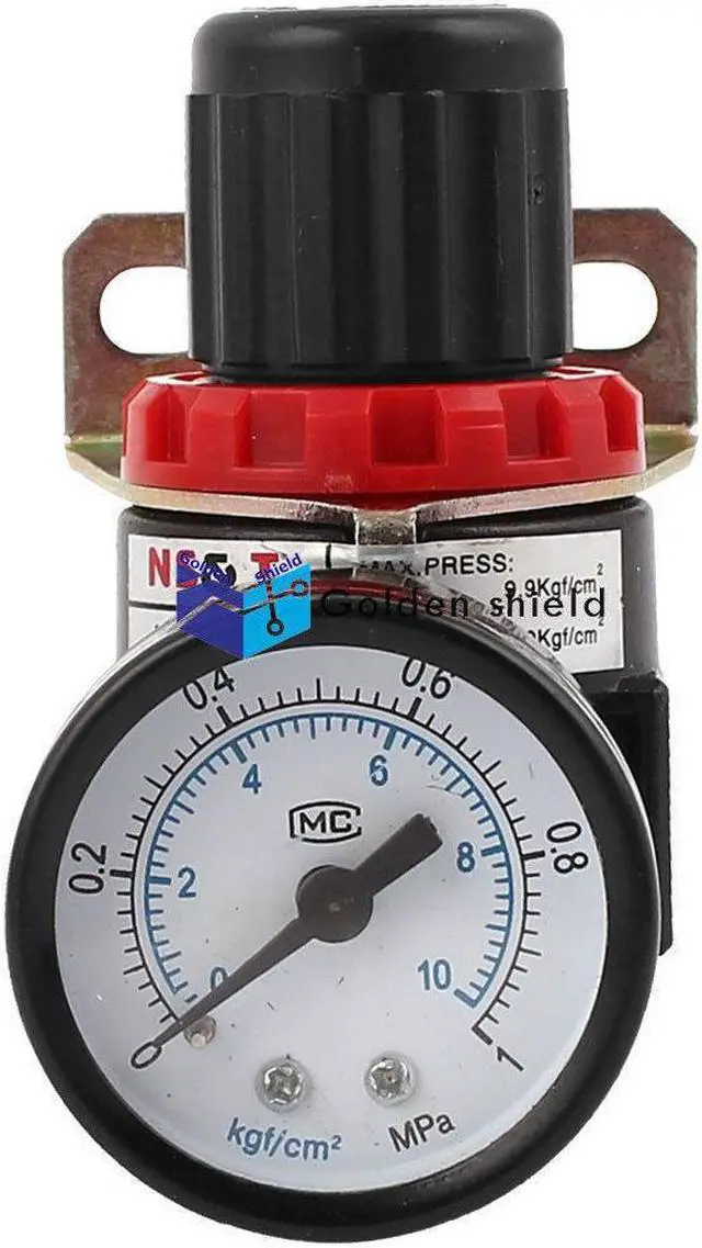 Main image of AR2000 Adjustable Pressure Metal Pneumatic Regulator 1/4" w Pressure GaugeKd