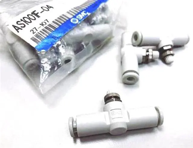 Alt view image 4 of 4 - 1 PCS SMC AS1001F-04 Speed Control Valve New KD