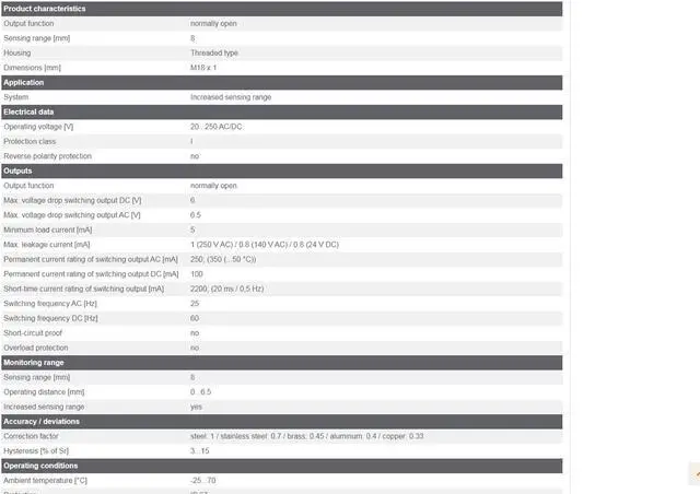Alt view image 4 of 5 - IFM IG0344 IGK2008BABOA/SL/LS100-AK RT Inductive Sensor 20...250 AC/DC New KD