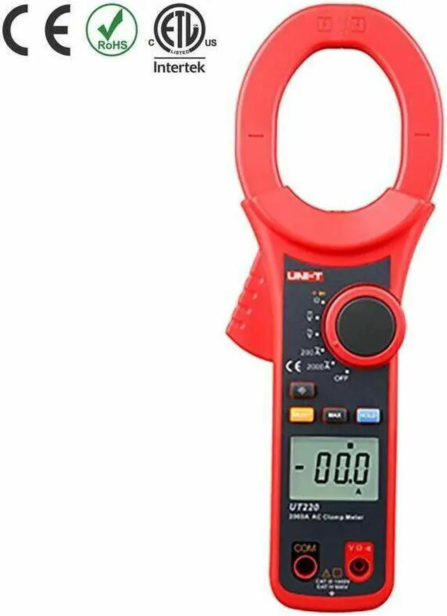 Alt view image 5 of 5 - UNI-T UT220 Backlight Digital Clamp Multimeters 2000A Auto Range AC DC Tester K