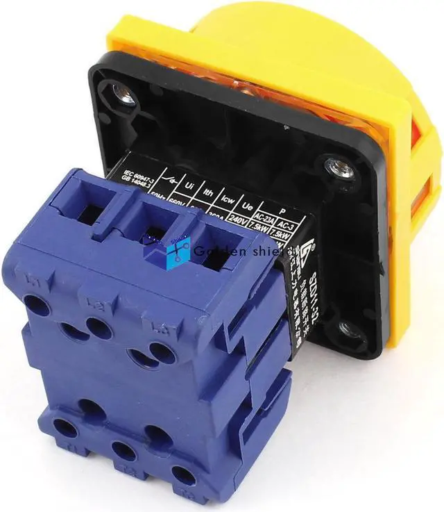Alt view image 3 of 5 - SZD11-32 Ui 600V Ith 32A ON OFF Position 2 Phase Rotary Cam Changeover SwitchKd