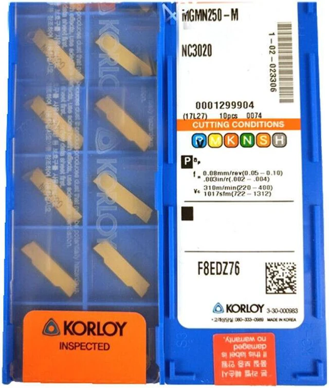 Main image of KORLOY MGMN250-M NC3020 Carbide Inserts CNC TOOL #
