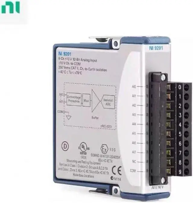 Main image of NI 9201 8-channel 12-bit analog input module C series 779013-01 new