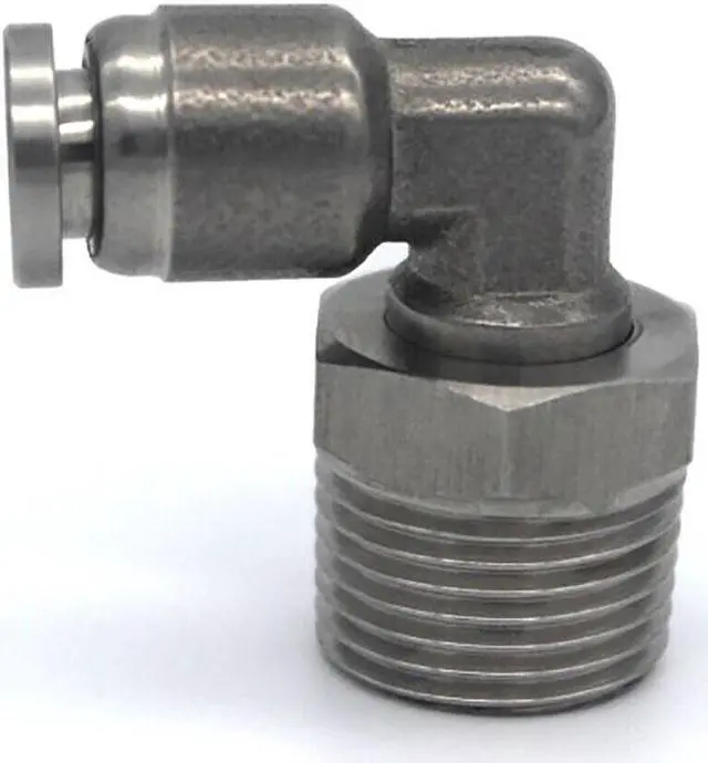 Alt view image 3 of 5 - 2pcs SMC KGL06-01S Elbow Fittings 6mm Tube to 1/4", NOS KD