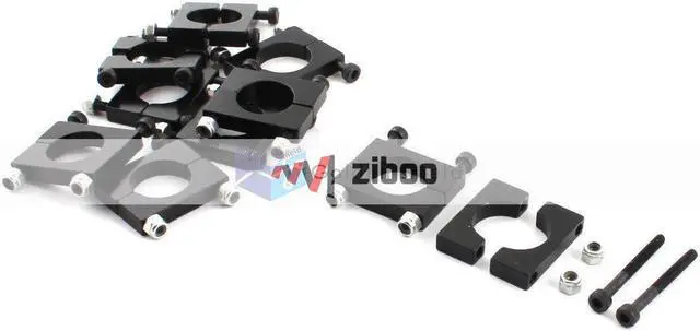 Main image of 10 Pcs 12mm Aluminum Clamp Clip for Carbon Fiber Tube RC Quadcopter HexrcopterK