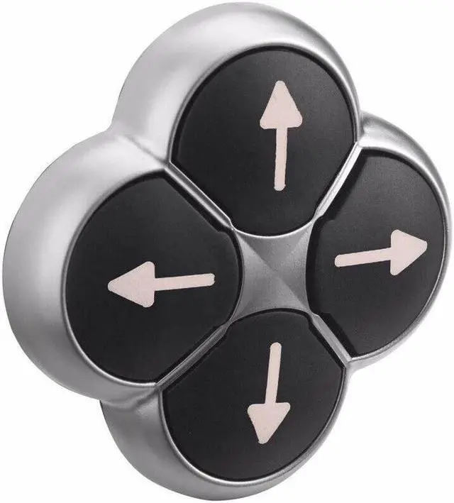 Alt view image 2 of 3 - 1PCS EATON M22-D4-S-X7 Four Way Pushbutton Operator22mm Black Non-interlockedKD