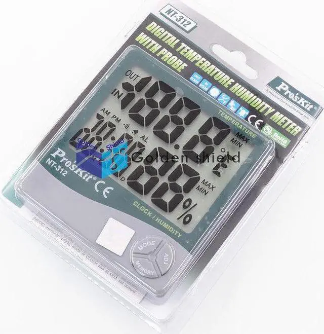Main image of Pro'sKit NT-312 Indoor Or Outdoor Digital Temperature Humidity MeterKd