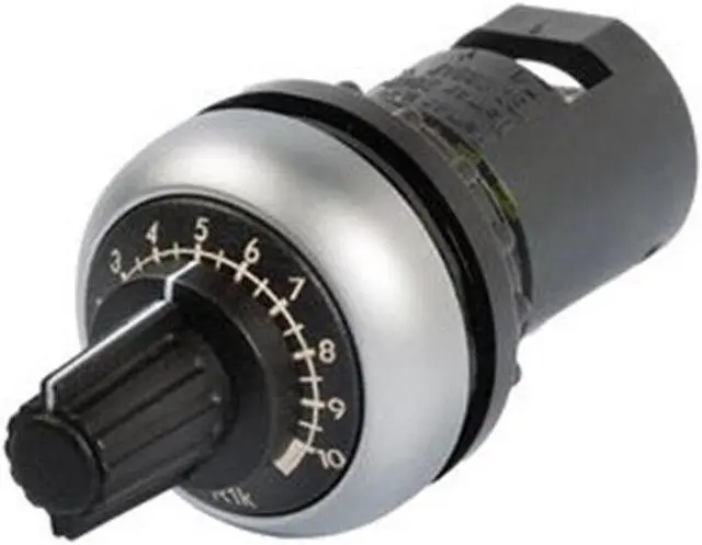 Alt view image 4 of 4 - 1PCS EATON M22-R1K Potentiometer 22mm Diameter Silver Bezel KD