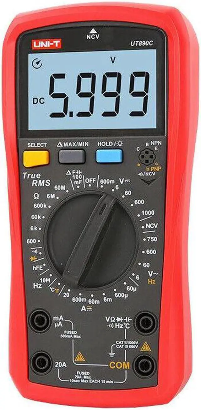 Alt view image 2 of 5 - UNI-T UT890C/890D+ Digital True RMS Handheld Multimeter AC/DC Frequency TesteKd
