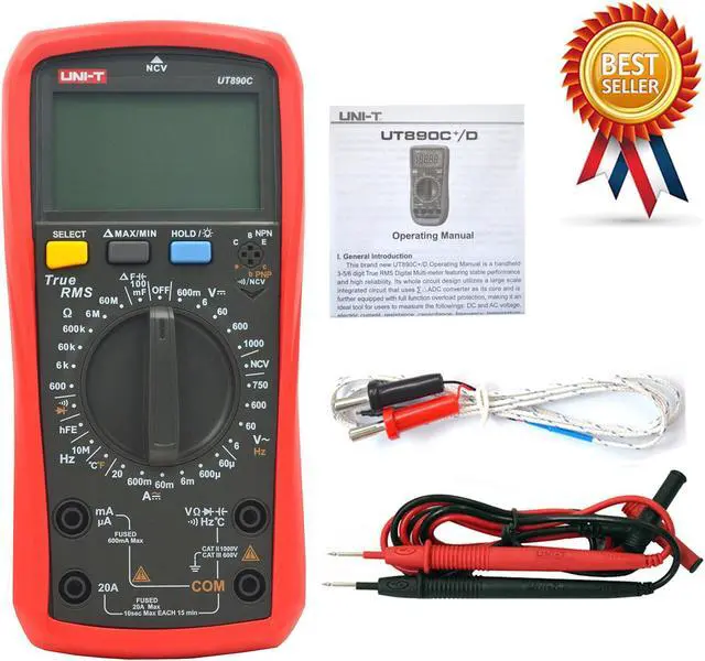 Main image of UNI-T UT890C/890D+ Digital True RMS Handheld Multimeter AC/DC Frequency TesteKd