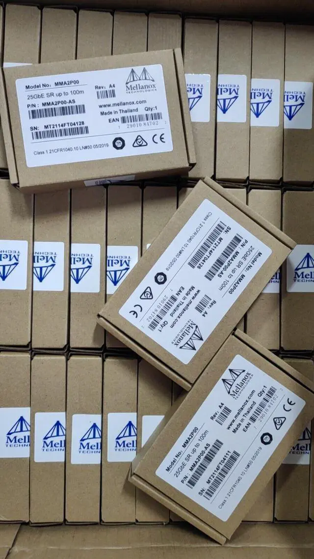 Alt view image 3 of 3 - NEW Original Mellanox MMA2P00-AS 25GbE SFP28 850nm 100m SR Optical Transceiver