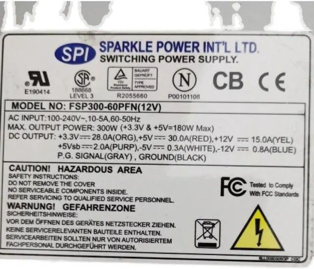 Main image of FSP FSP300-60PFN(12V) 300W 100-240V Industrial Computer Power Supply Alternative