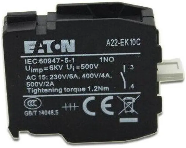 Alt view image 2 of 3 - 1 PCS EATON A22- EK10C Moeller Switch Contact Block KD