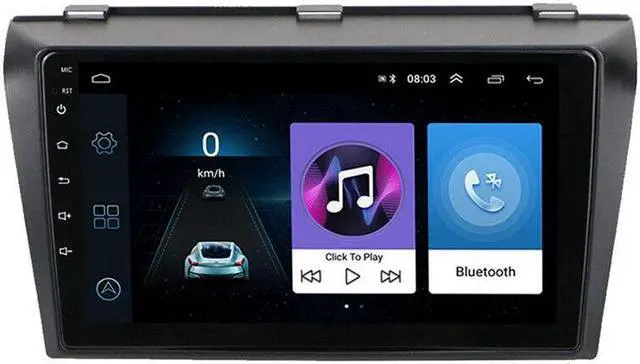 Alt view image 2 of 7 - For Mazda 3 2004-2009 9inch WIFI Android Radio GPS Navigation Multimedia Player