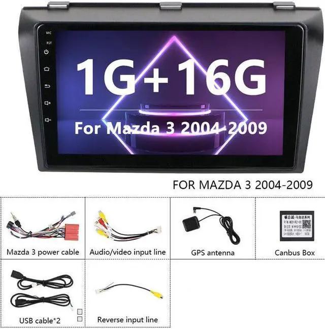 Alt view image 6 of 7 - For Mazda 3 2004-2009 9inch WIFI Android Radio GPS Navigation Multimedia Player