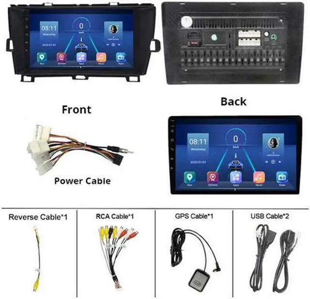 Alt view image 2 of 7 - Car 9inch Android Radio Multimedia Video Player GPS Navi FM Stereo Prius 09-14