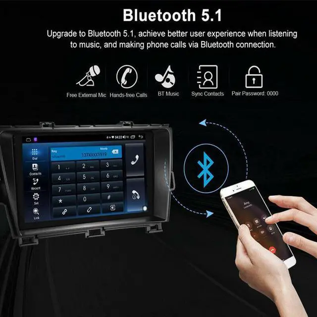 Alt view image 6 of 7 - Car 9inch Android Radio Multimedia Video Player GPS Navi FM Stereo Prius 09-14