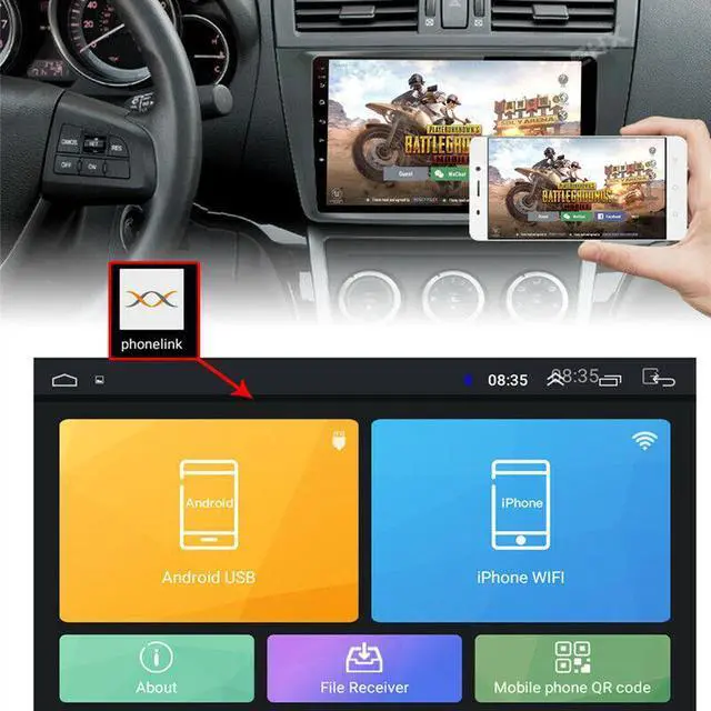 Alt view image 6 of 7 - 2 Din Android Car Radio Multimedia Video Player For Mazda 6 08-12 GPS Navigation