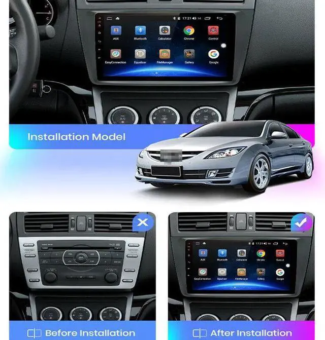 Alt view image 7 of 7 - 2 Din Android Car Radio Multimedia Video Player For Mazda 6 08-12 GPS Navigation
