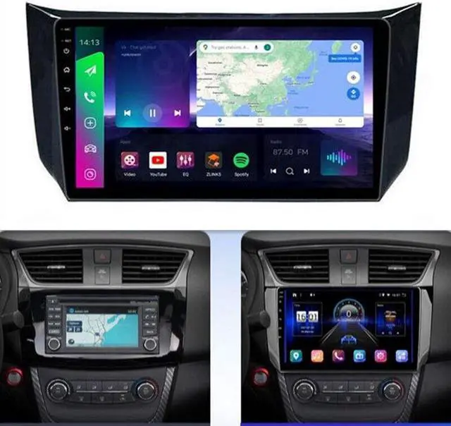 Main image of Multimedia 10.1inch Stereo Radio BT Android GPS Navi for 13-18 Slyphy B17 Sentra