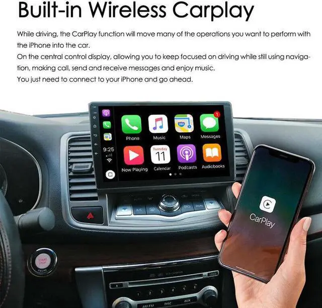 Alt view image 6 of 7 - Car Stereo Radio 9in Android MP5 Player Bluetooth FM Radio For Carplay GPS Navi