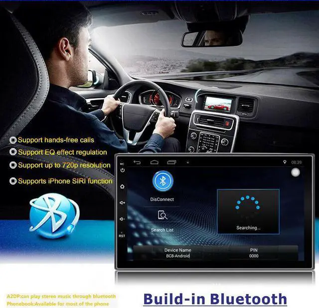 Alt view image 5 of 6 - Car WiFi Multimedia Radio 7" 2Din Android 8.1 GPS Navi Stereo player Navigation