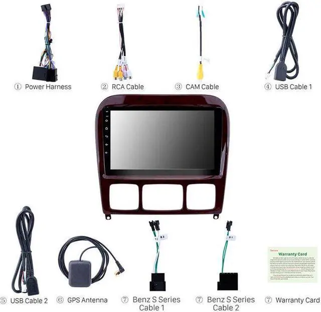Alt view image 3 of 7 - Car Radio Multimedia Android GPS navigation For 1998-2005 Mercedes Benz S Class