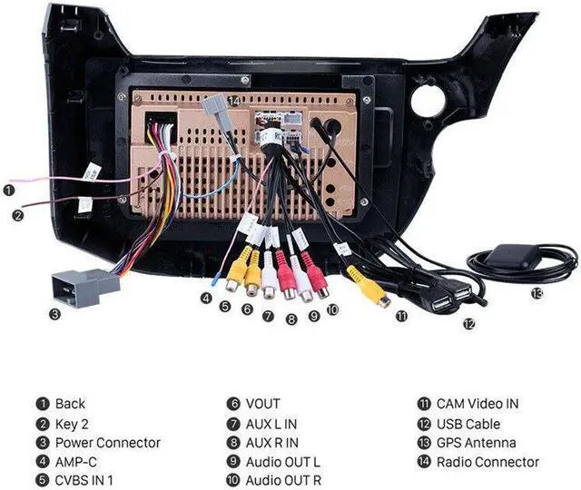 Alt view image 4 of 7 - 2DIN Android Car Radio Multimedia Video Player For FIT JAZZ 07-13 GPS Navigation