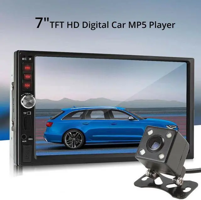 Main image of 7in Screen Bluetooth Car Radio Stereo MP3 MP5 Audio Video Player Rearview Camera